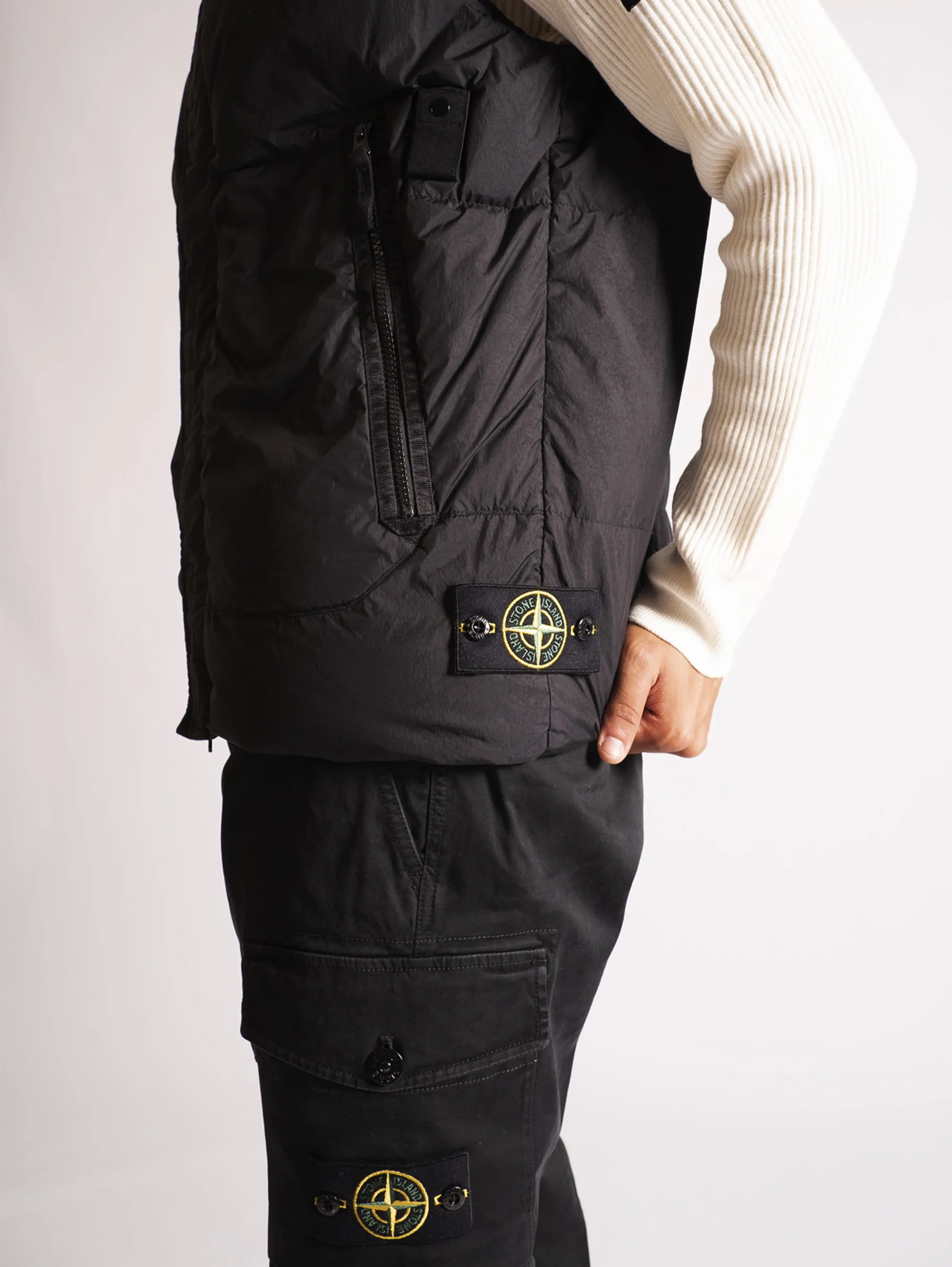 Black Quilted Vest.