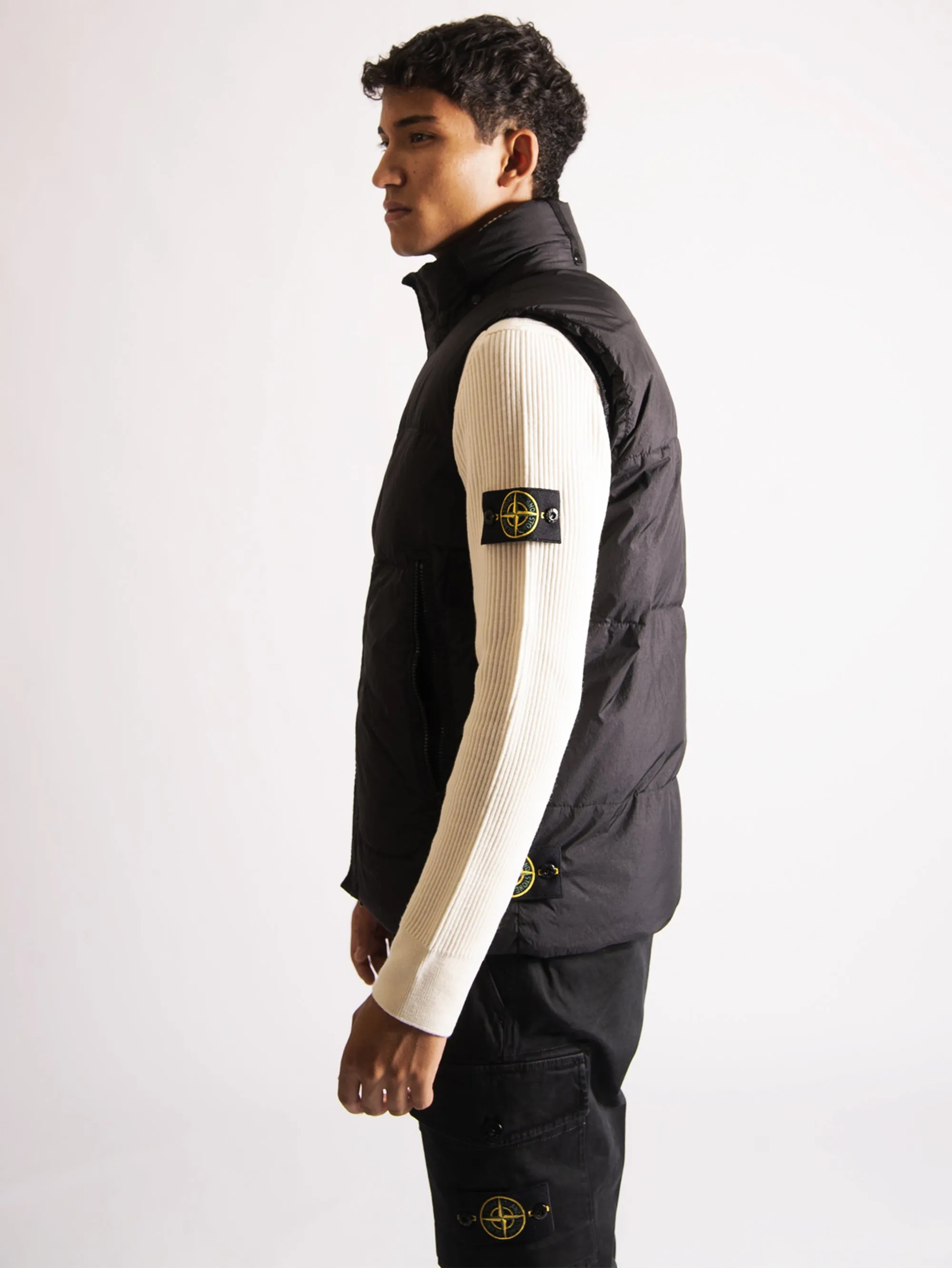 Black Quilted Vest.