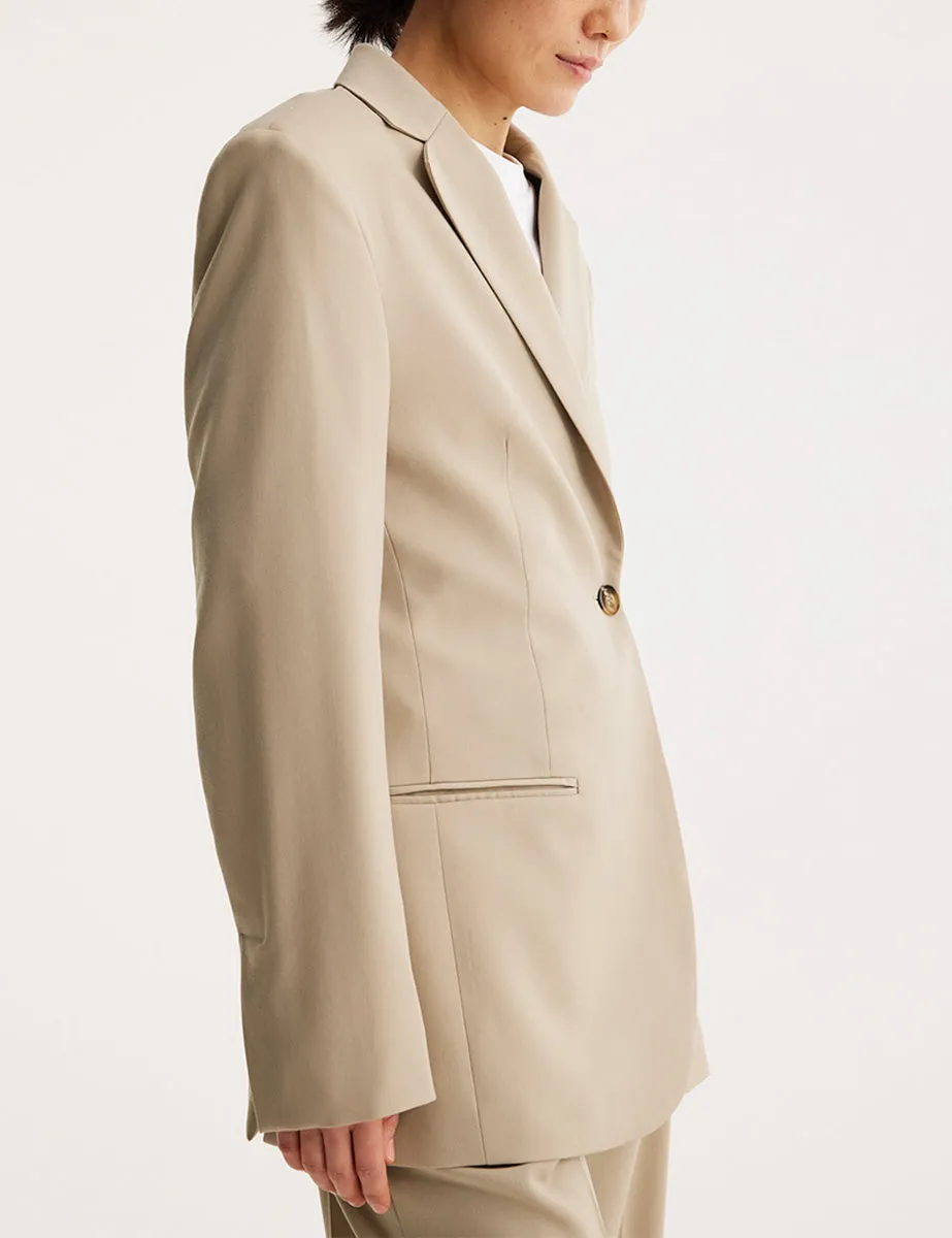 blazer spallotte beige