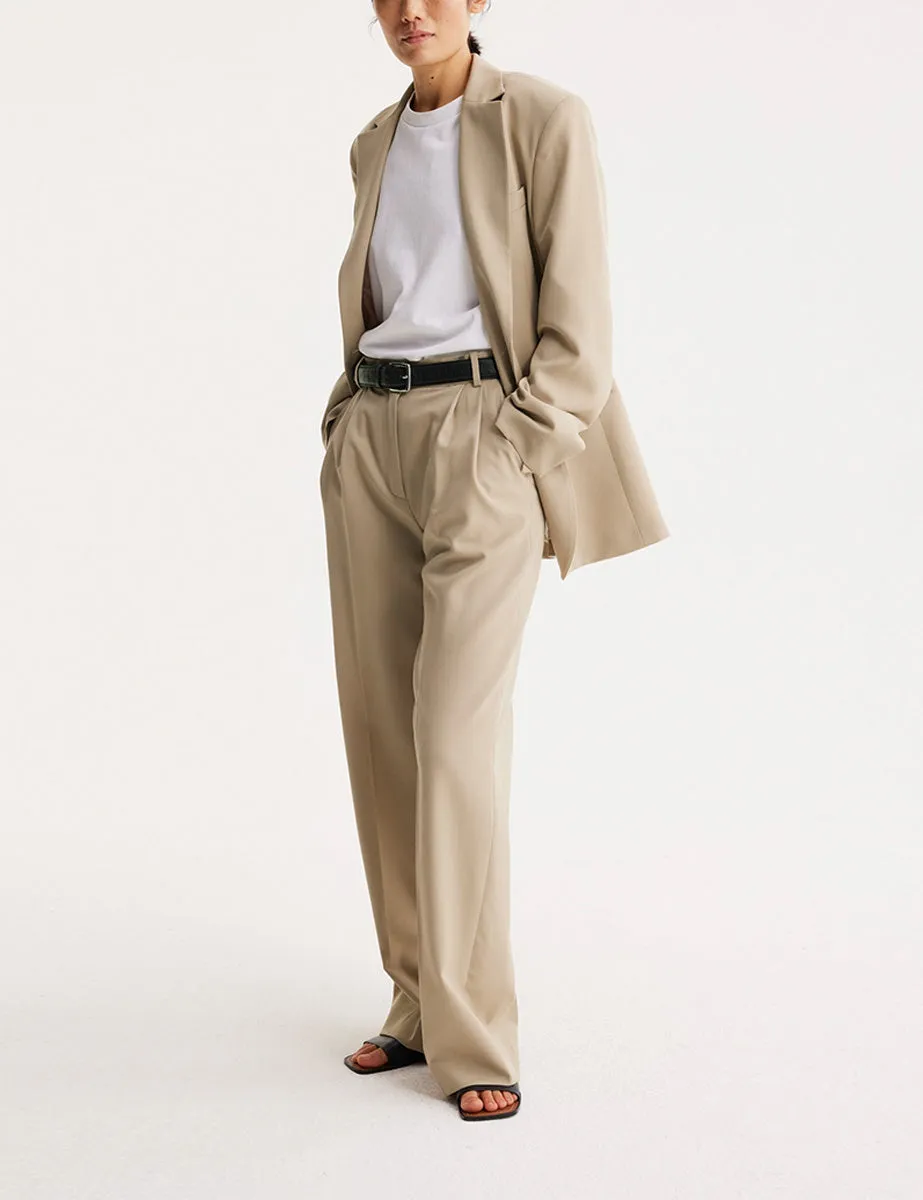 blazer spallotte beige