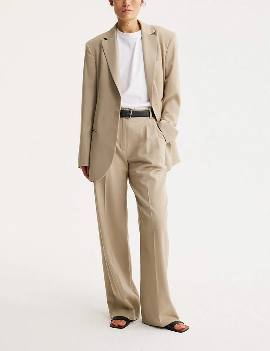 blazer spallotte beige