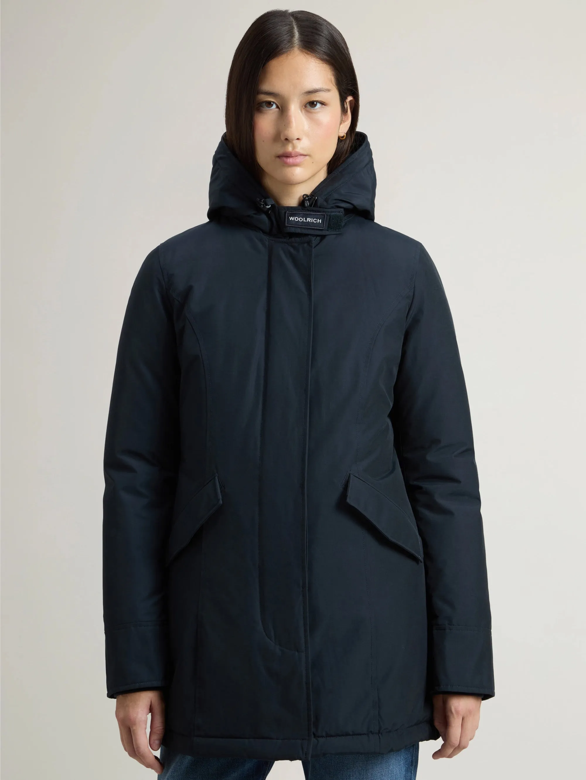 Blue Arctic Hooded Parka with Raccoon Fur