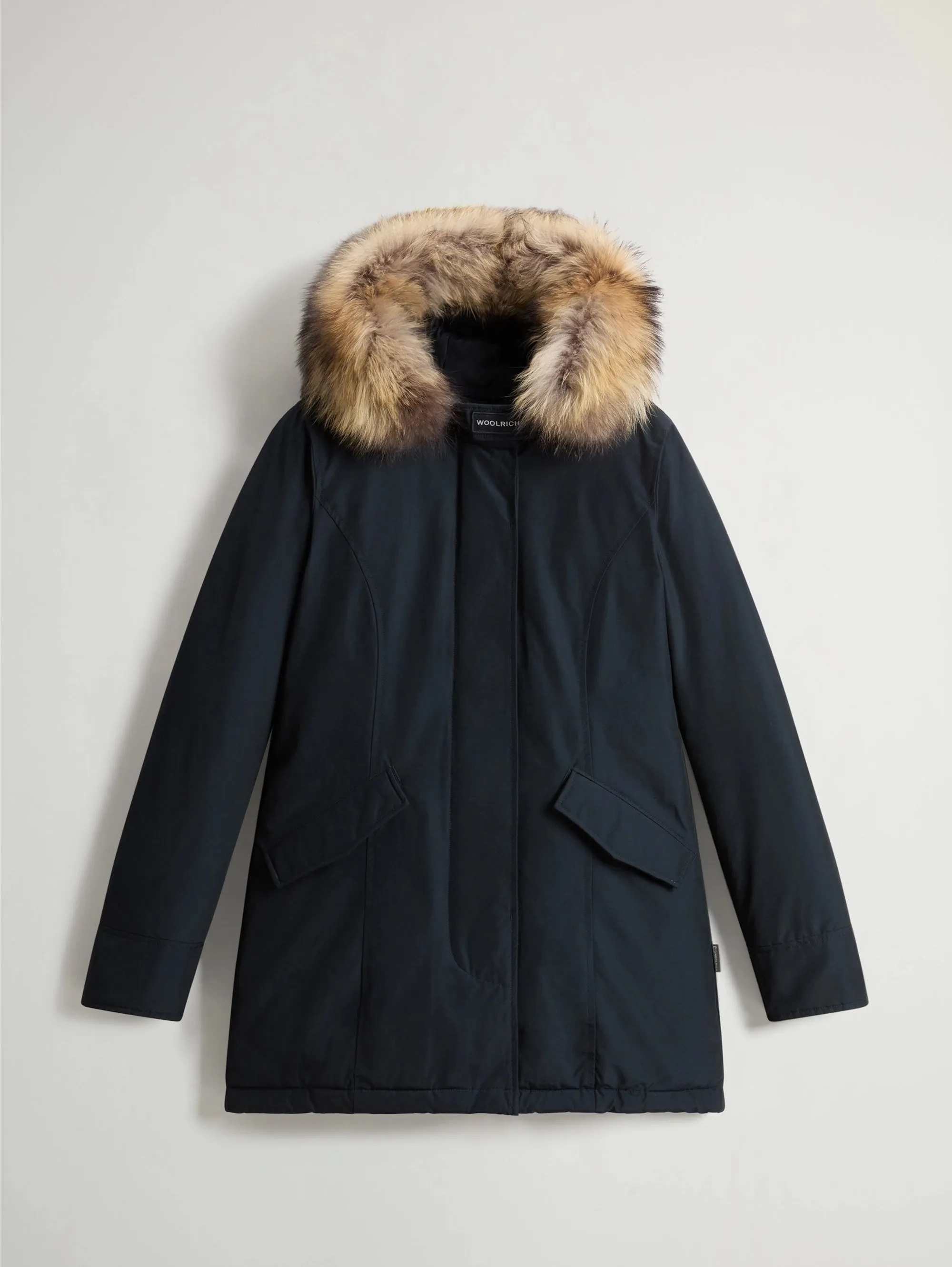 Blue Arctic Hooded Parka with Raccoon Fur