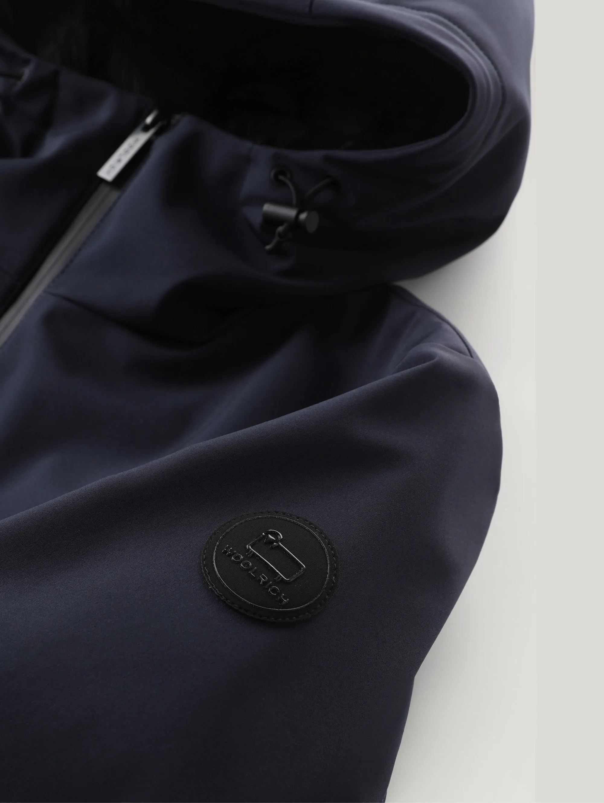 Blue Windproof Hooded Jacket