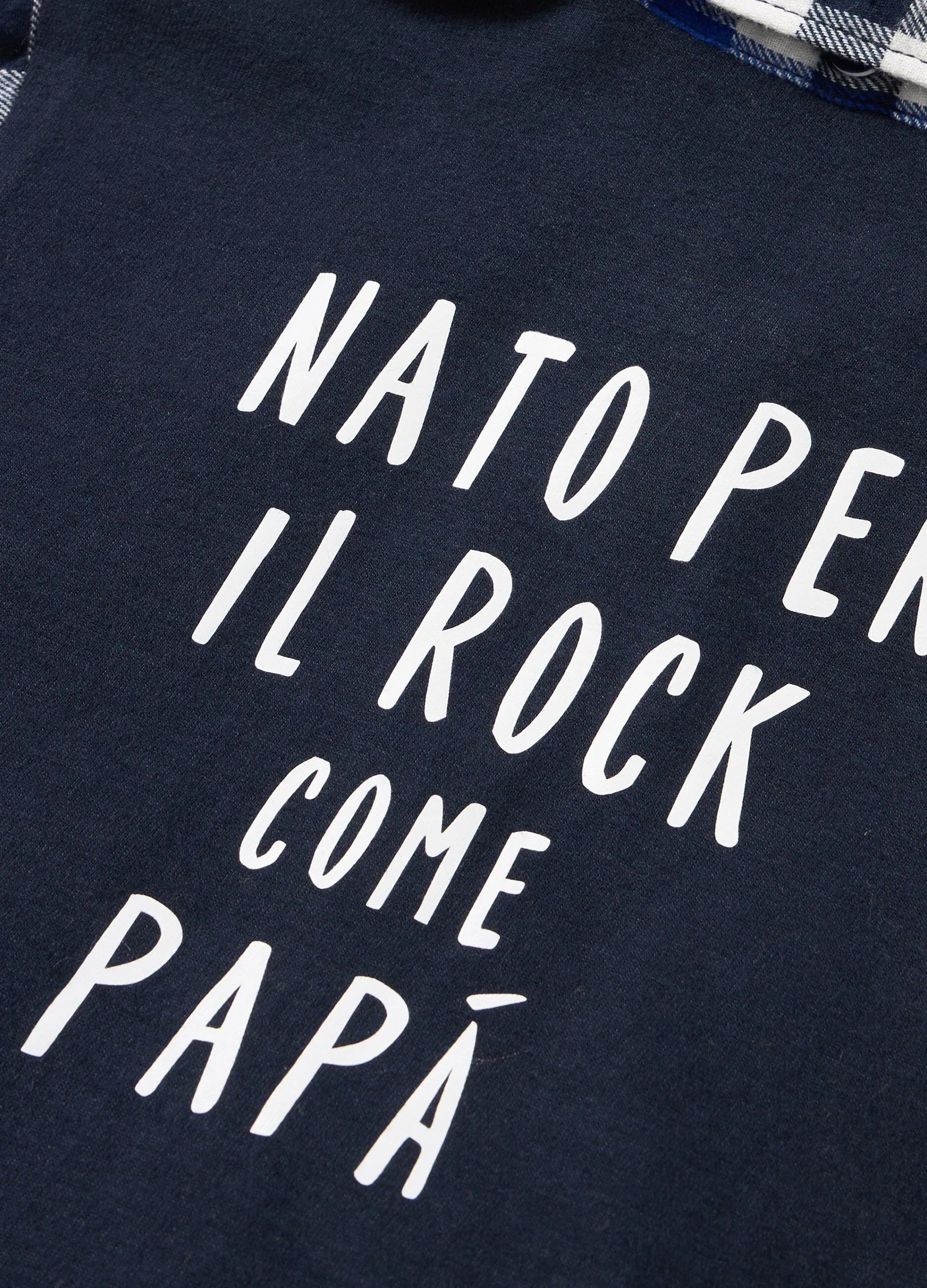 BLUKIDS  Camicia in flanella con cappuccio neonato