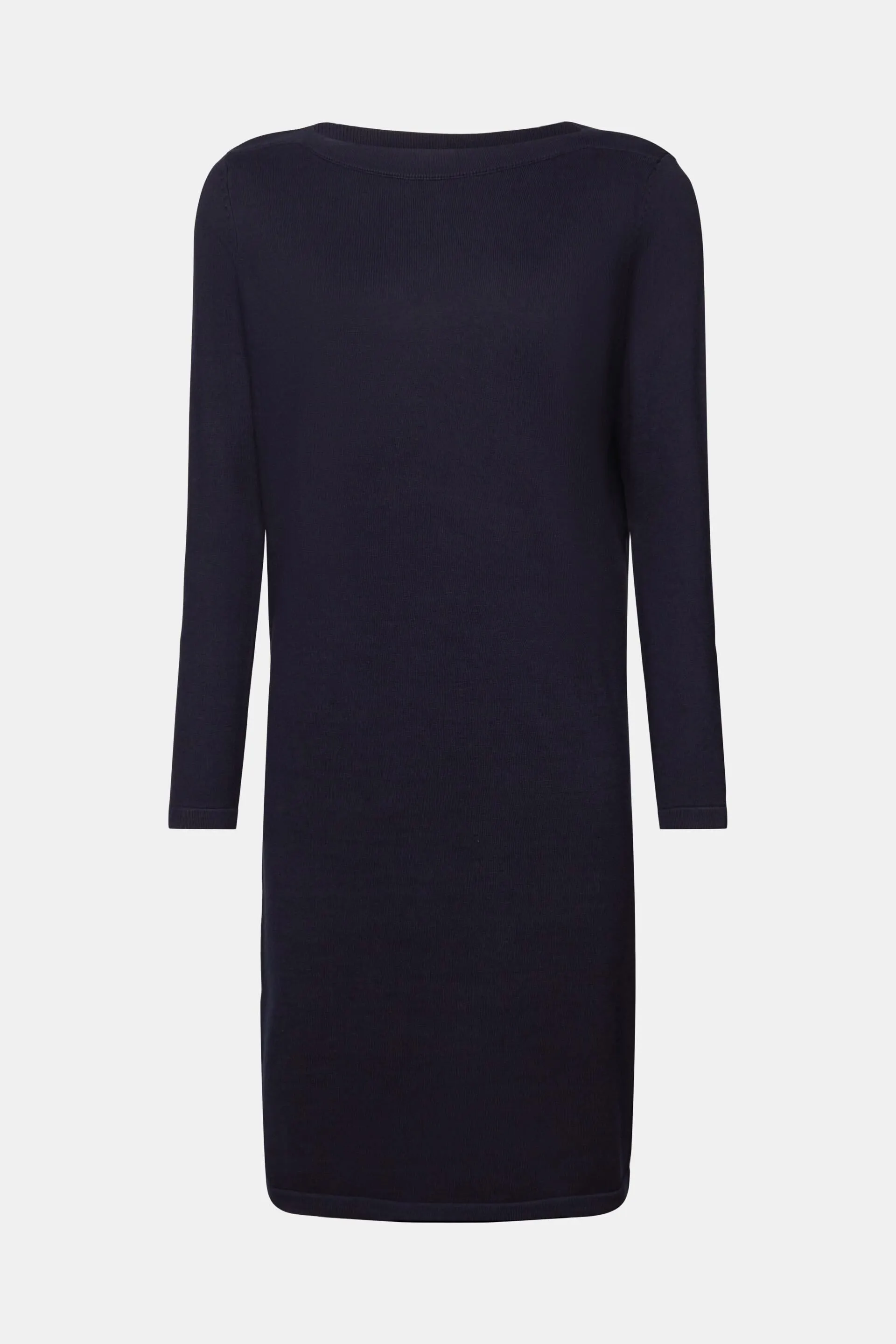 Boat neck dress.