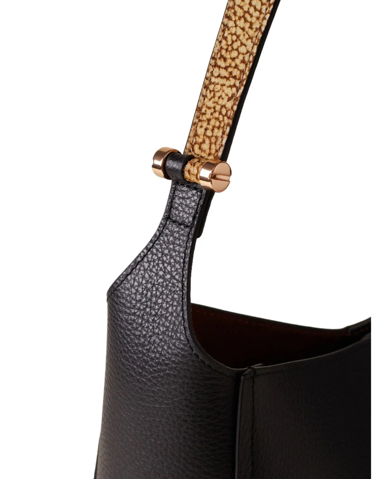 Borbonese - Borsa Hobo in pelle media Bolt | Studioarch.com