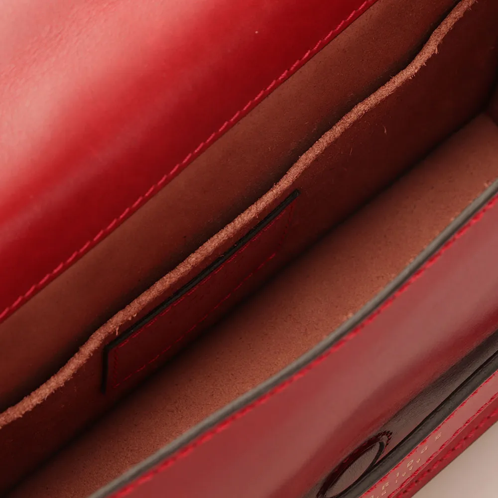 Borsa Donna a Spalla THE BRIDGE in Pelle Rossa linea Lucrezia