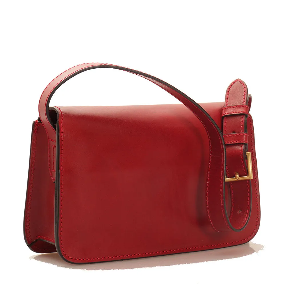 Borsa Donna a Spalla THE BRIDGE in Pelle Rossa linea Lucrezia