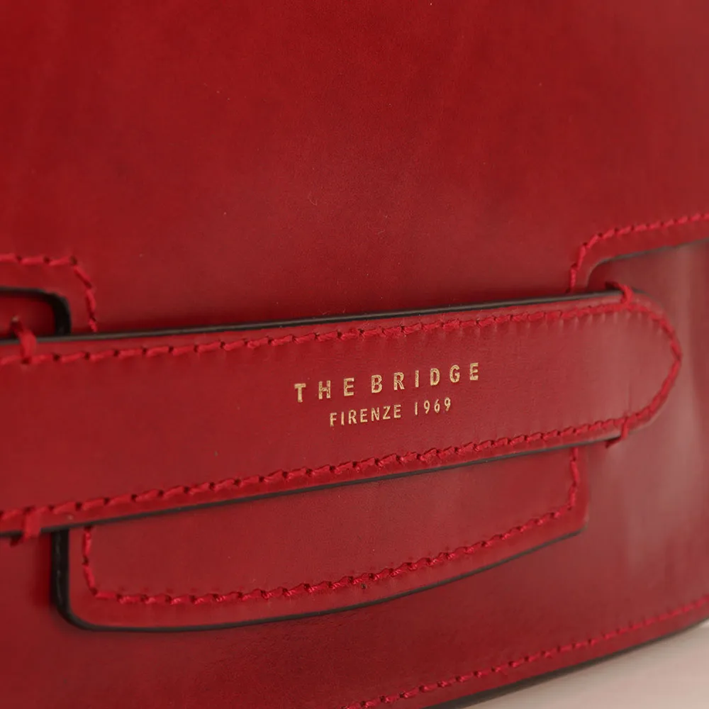 Borsa Donna a Spalla THE BRIDGE in Pelle Rossa linea Lucrezia