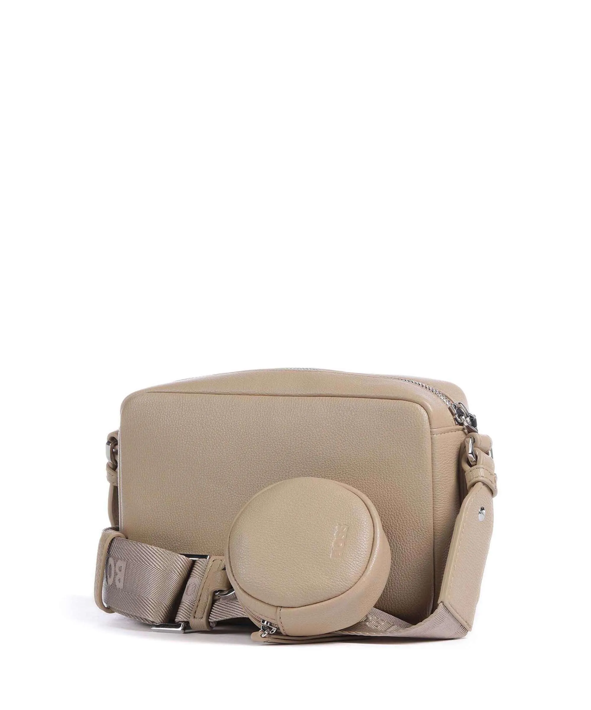 BOSS Addison Beige Synthetic Leather Crossbody Bag