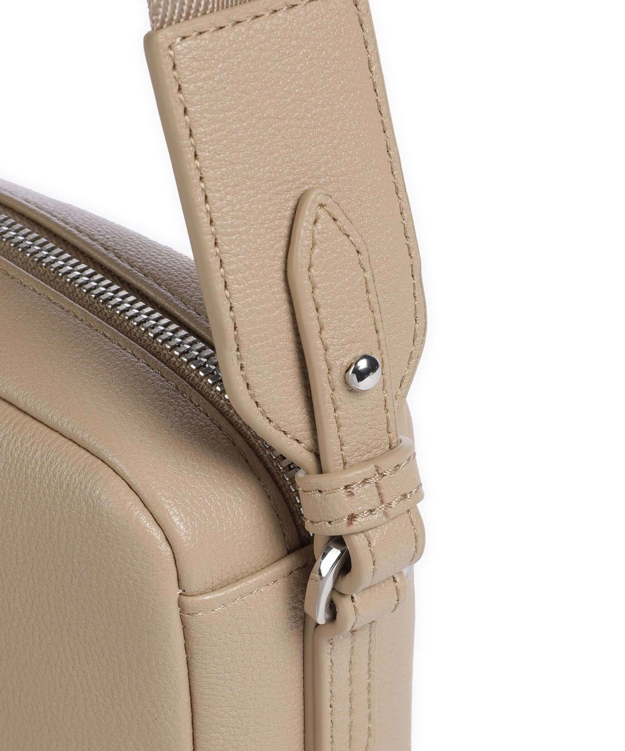 BOSS Addison Beige Synthetic Leather Crossbody Bag