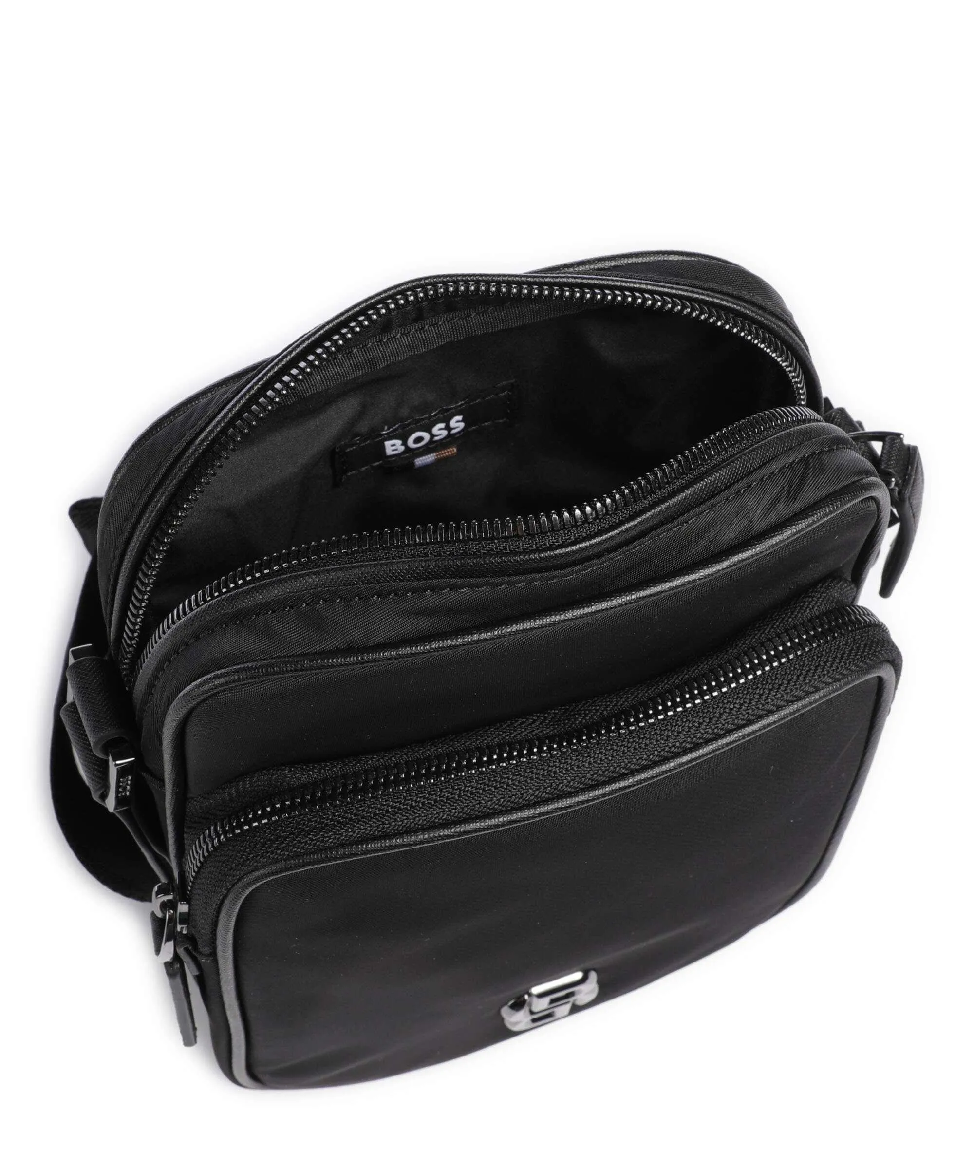 BOSS B Icon Nylon Crossbody Bag in Black