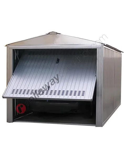 Box in lamiera zincata altezza pareti 2110 mm con porta basculante