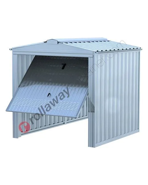 Box in lamiera zincata altezza pareti 2110 mm con porta basculante