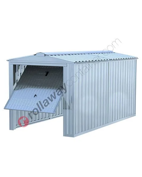Box in lamiera zincata altezza pareti 2110 mm con porta basculante