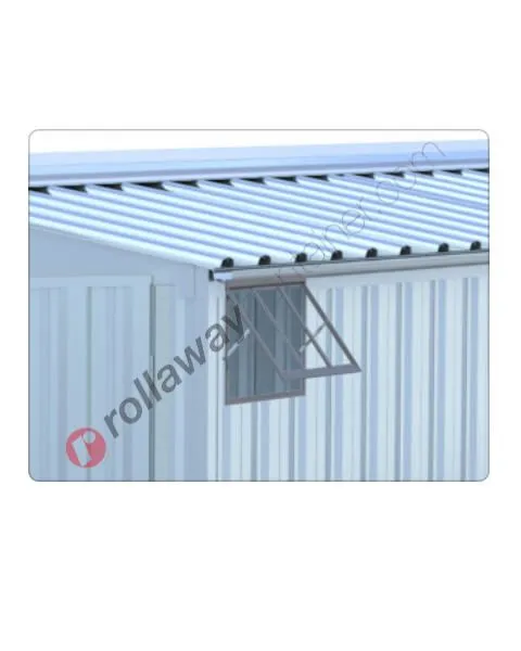 Box in lamiera zincata altezza pareti 2110 mm con porta basculante