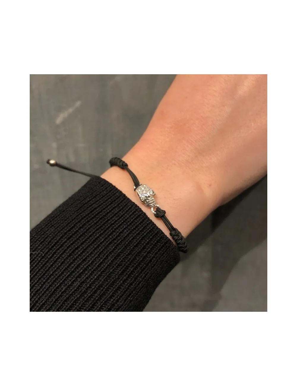Bracciale tecnico con oro bianco e Brillanti