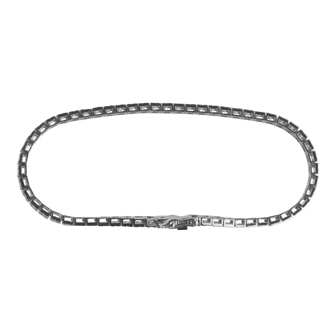 Bracciale tennis in oro bianco con diamanti ct. 2,28
