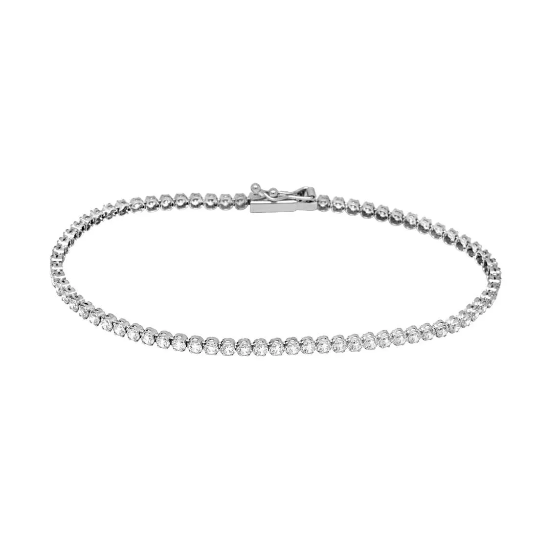 Bracciale tennis in oro bianco