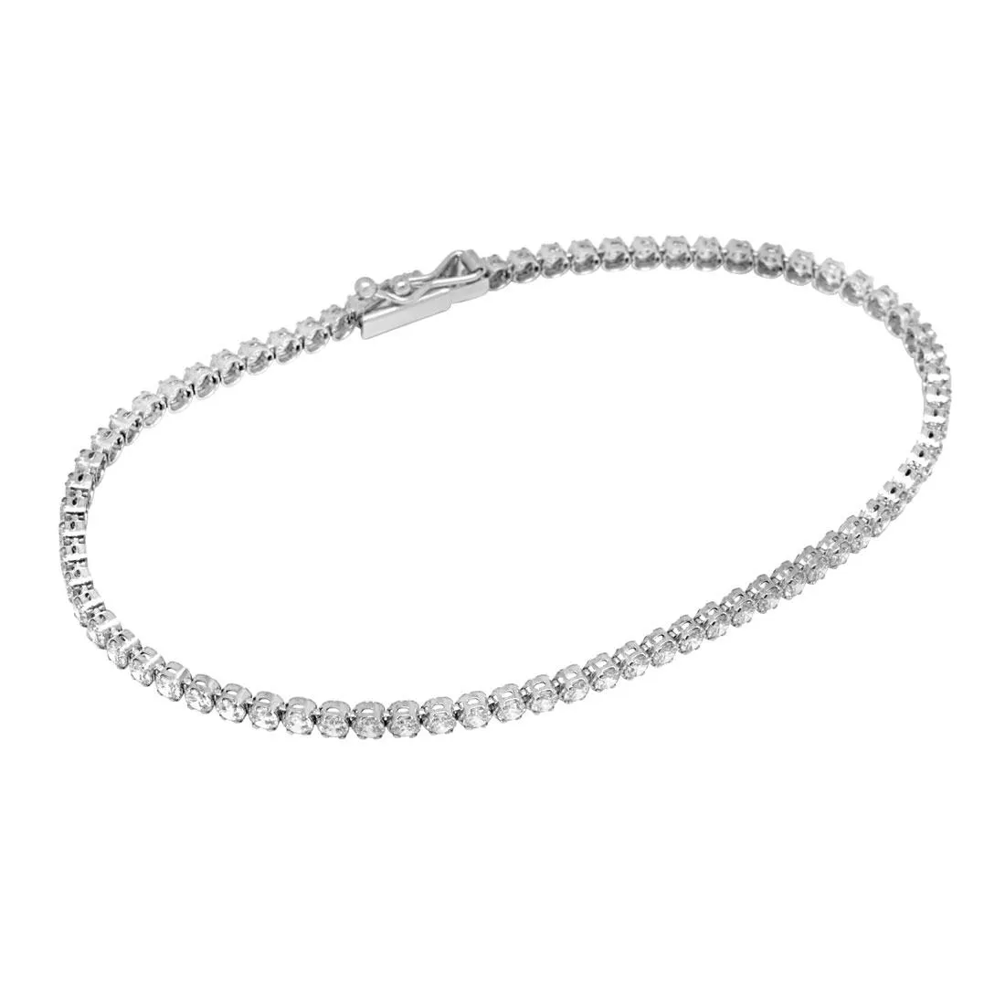 Bracciale tennis in oro bianco