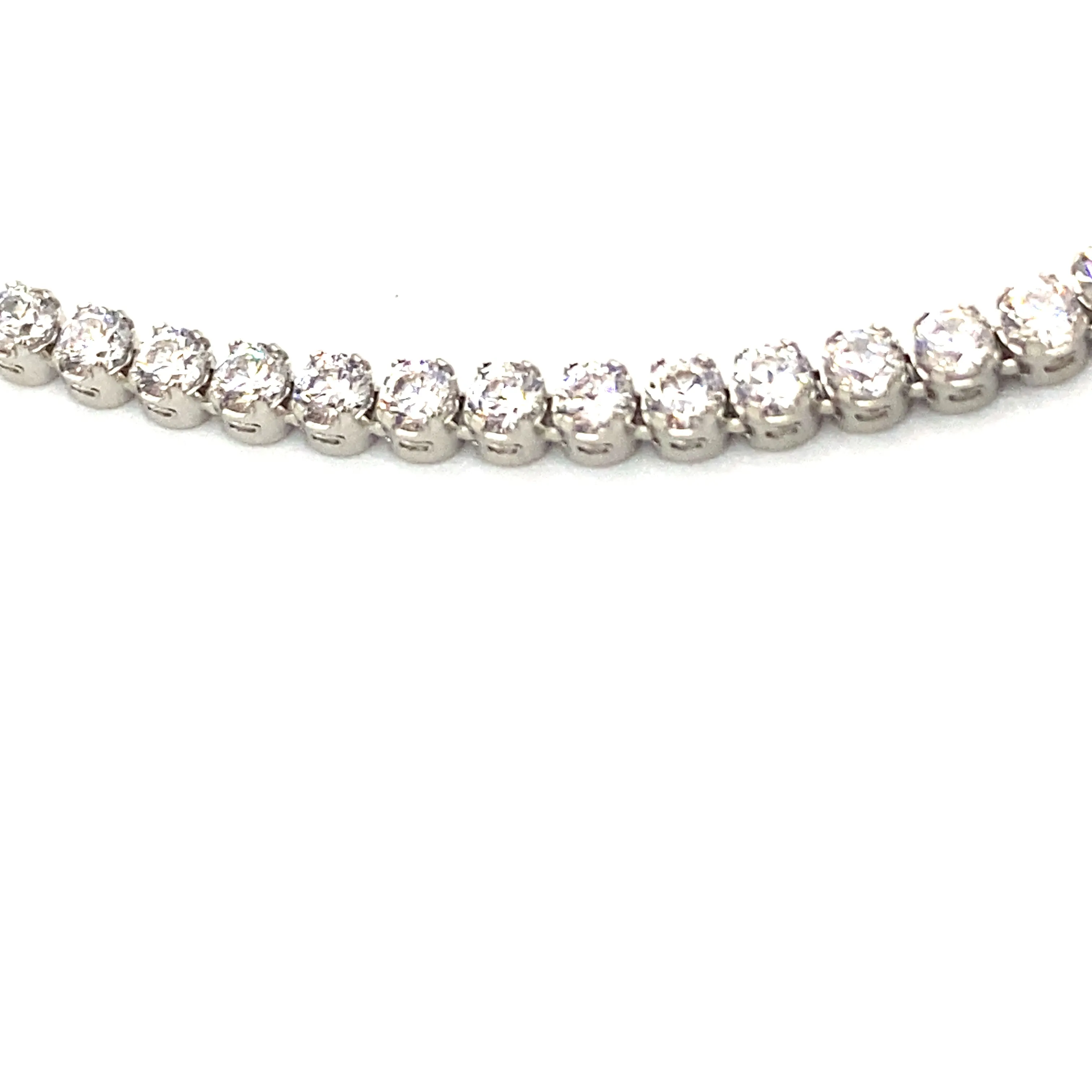 Bracciale Tennis Oro Bianco con Zirconi