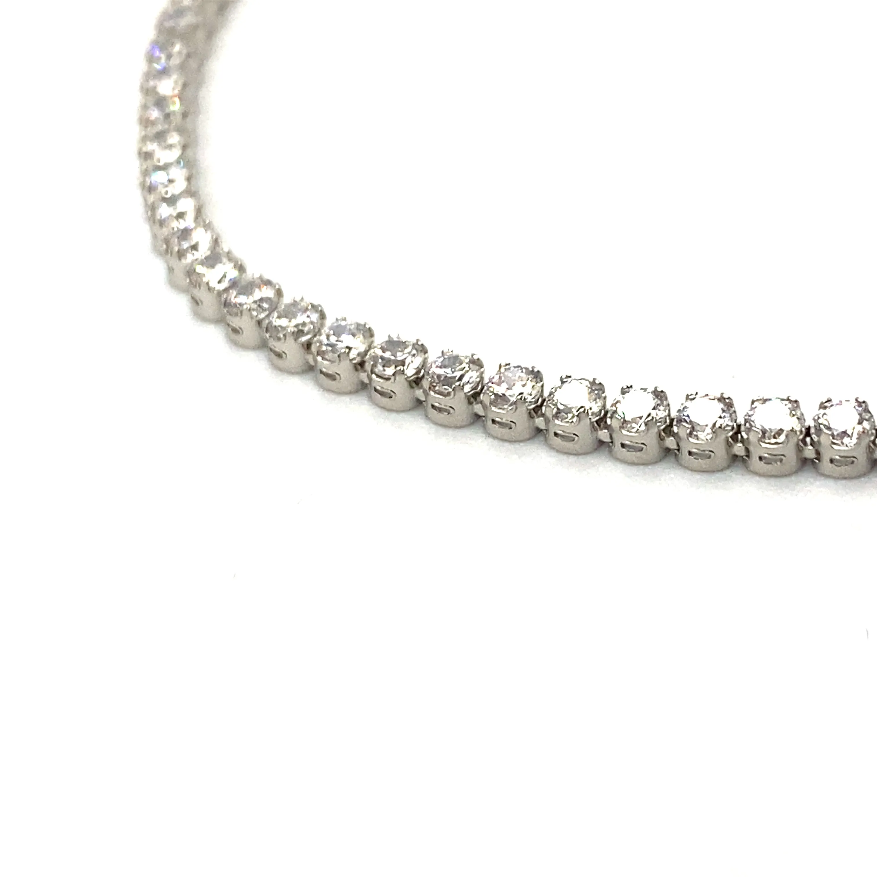 Bracciale Tennis Oro Bianco con Zirconi