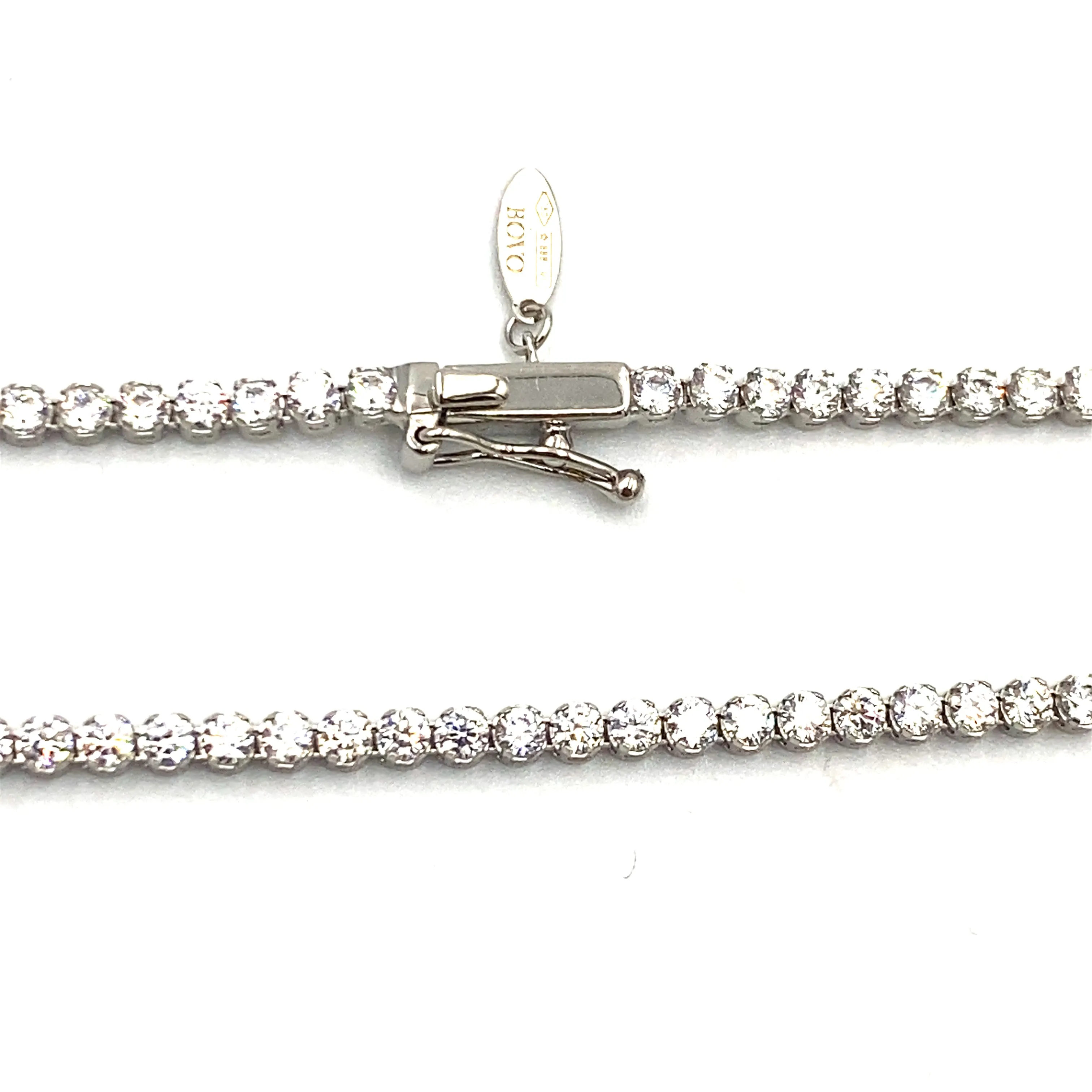 Bracciale Tennis Oro Bianco con Zirconi