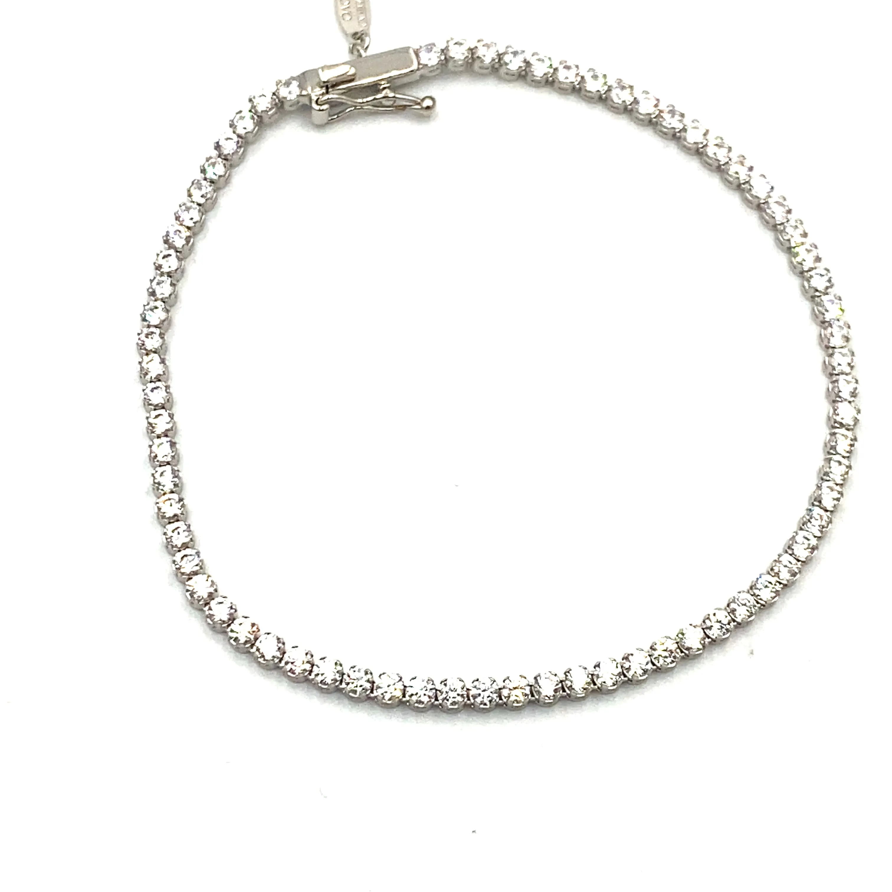 Bracciale Tennis Oro Bianco con Zirconi