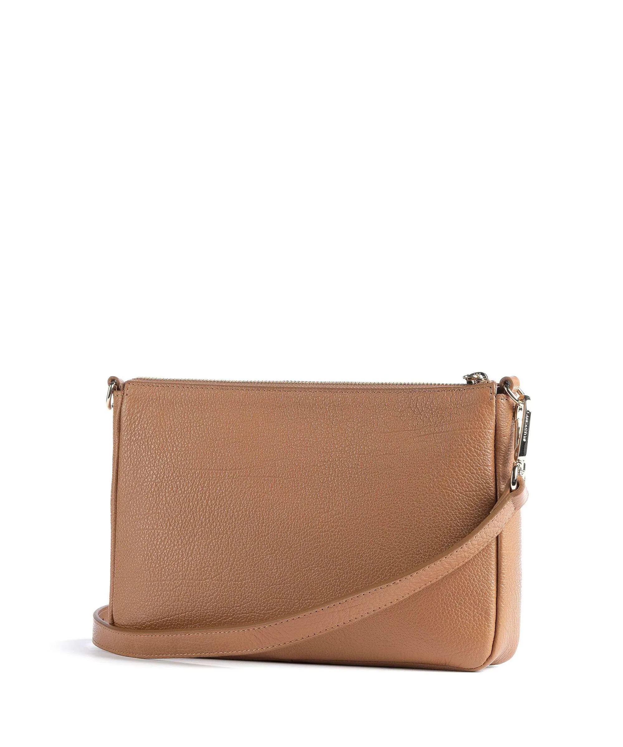 Brown Grained Calfskin Crossbody Bag by Lancaster Dune PS