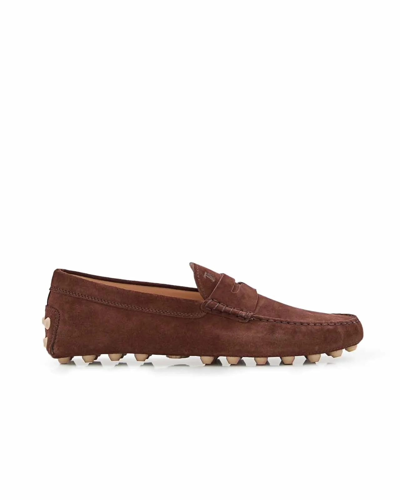 Brown Leather Loafer Gommino Macro 52K