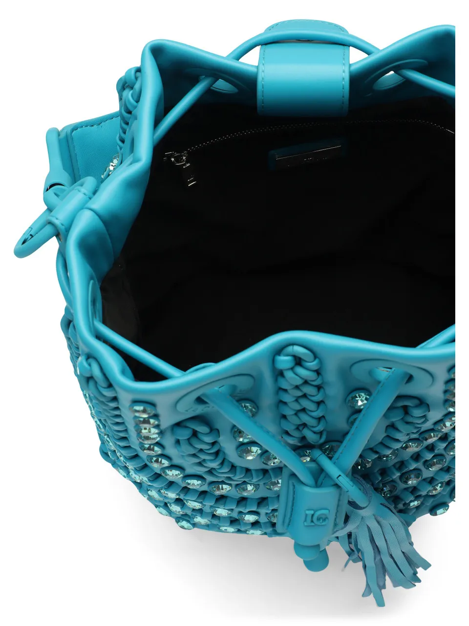 Bucket bag ANDROMEDA with stones.
