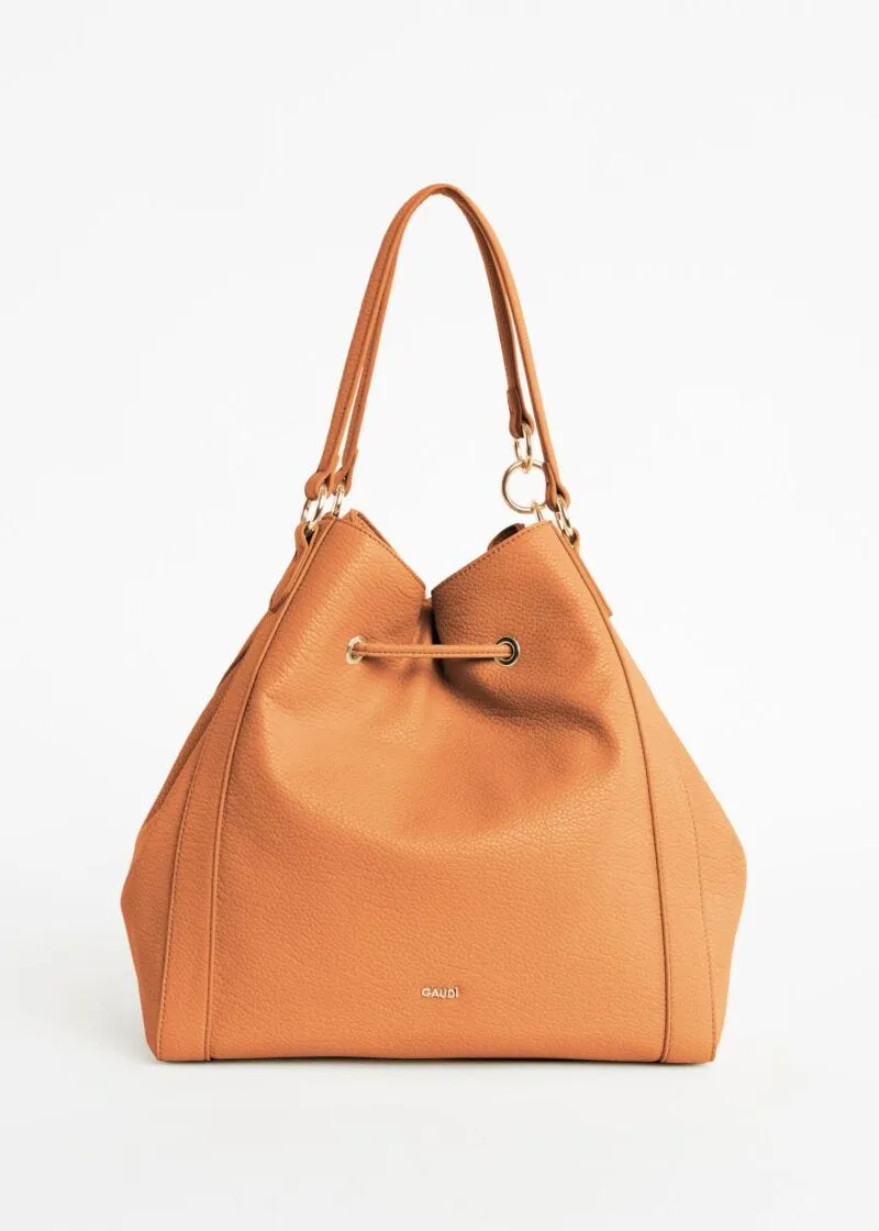 Bucket bag in faux leather