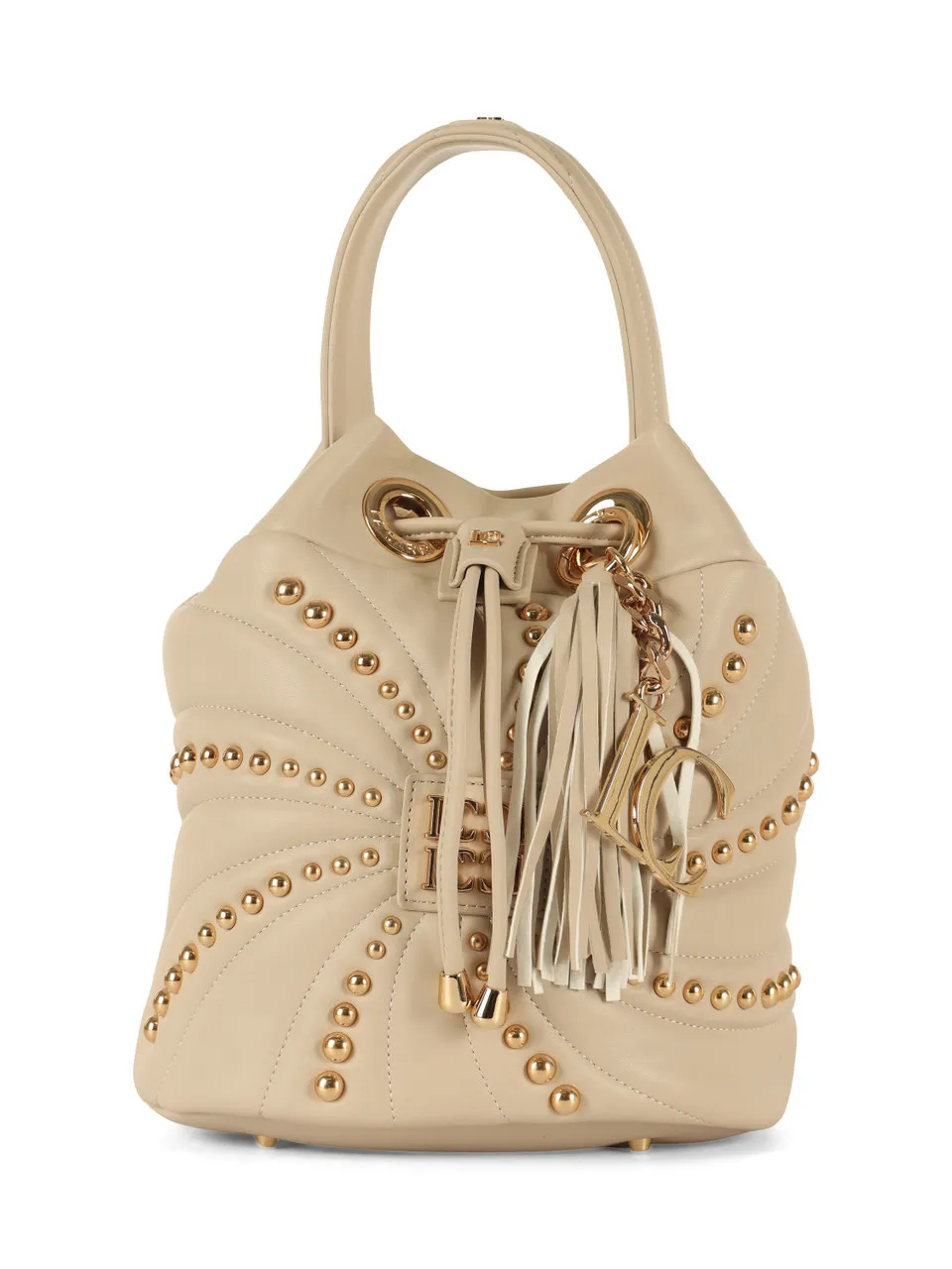 Bucket bag with OYSTER STUDS