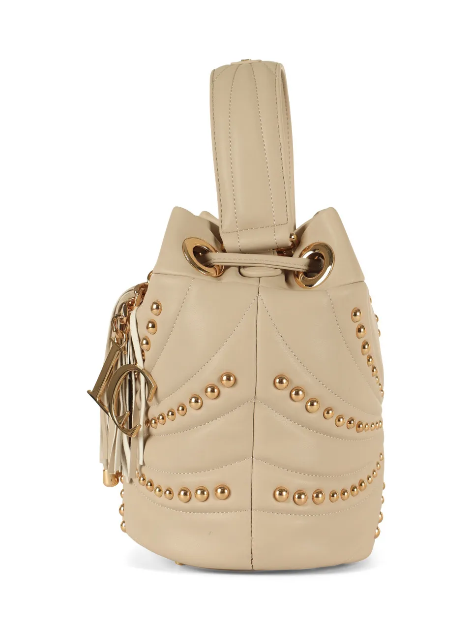 Bucket bag with OYSTER STUDS
