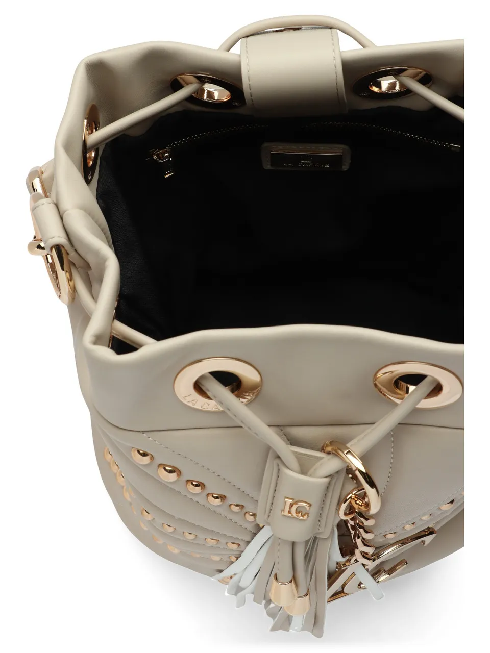 Bucket bag with OYSTER STUDS
