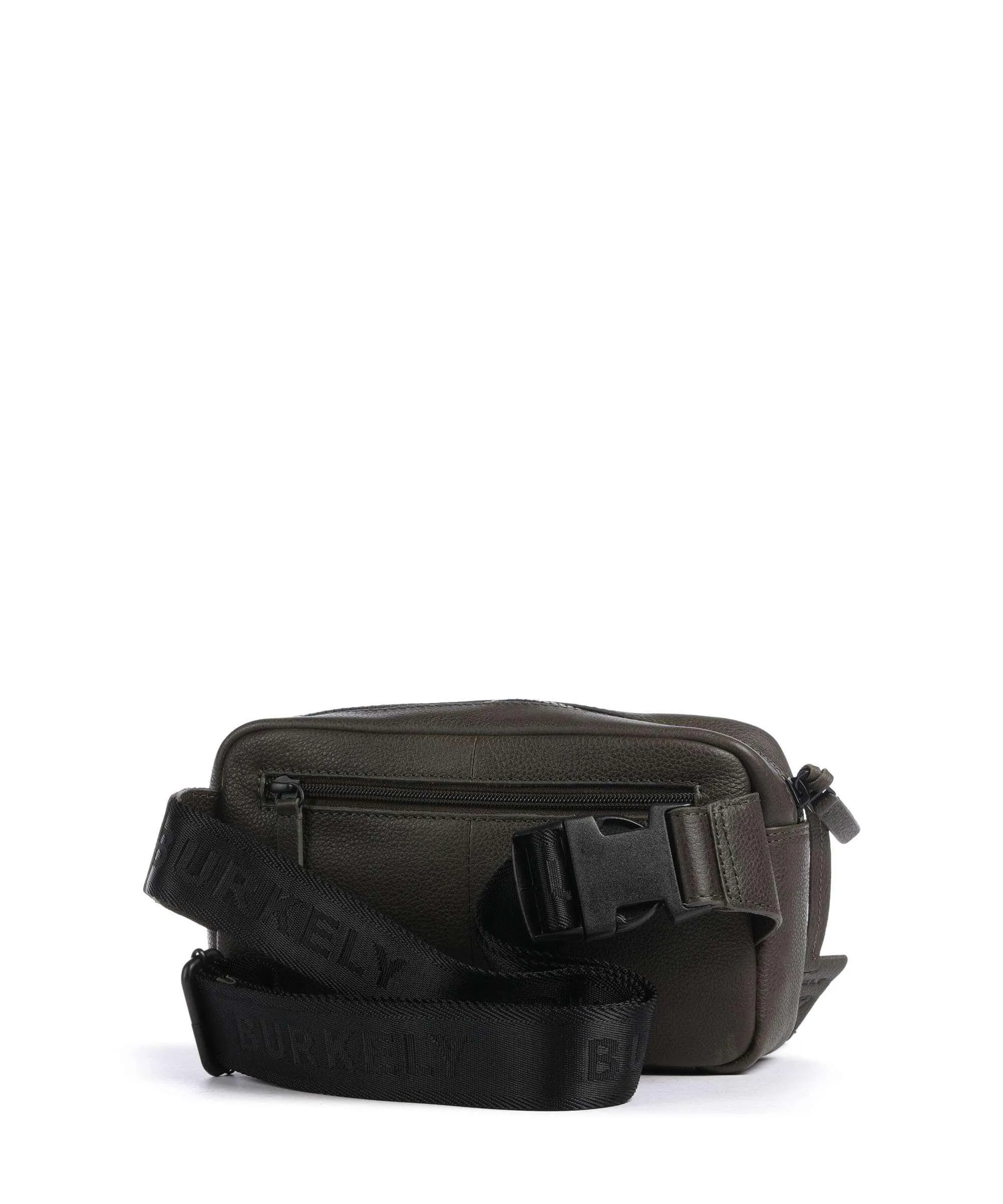 Burkely Minimal Mason Olive Green Granulated Leather Crossbody Bag