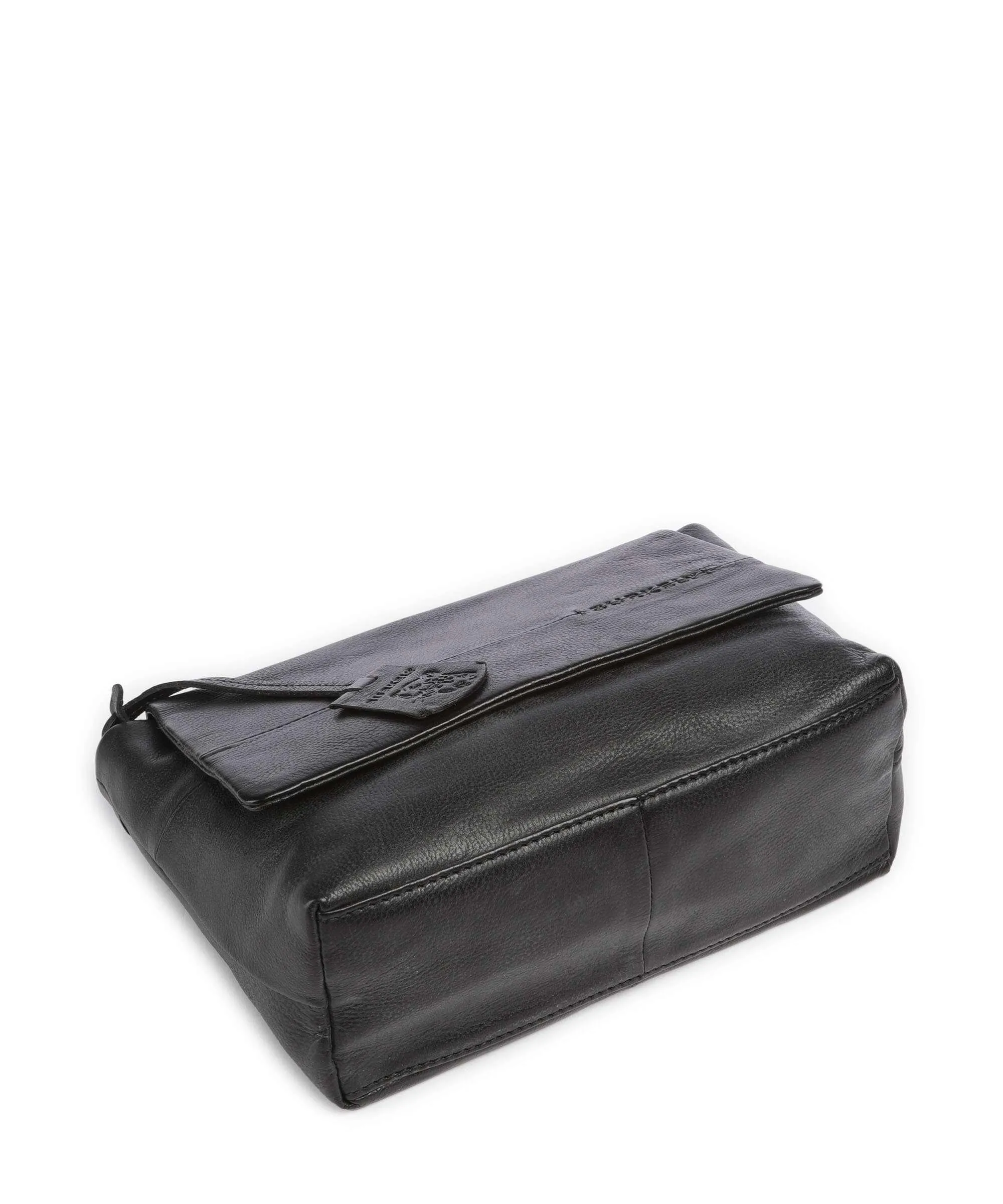 Burkely Natural Norah Black Grained Cowhide Leather Crossbody Bag