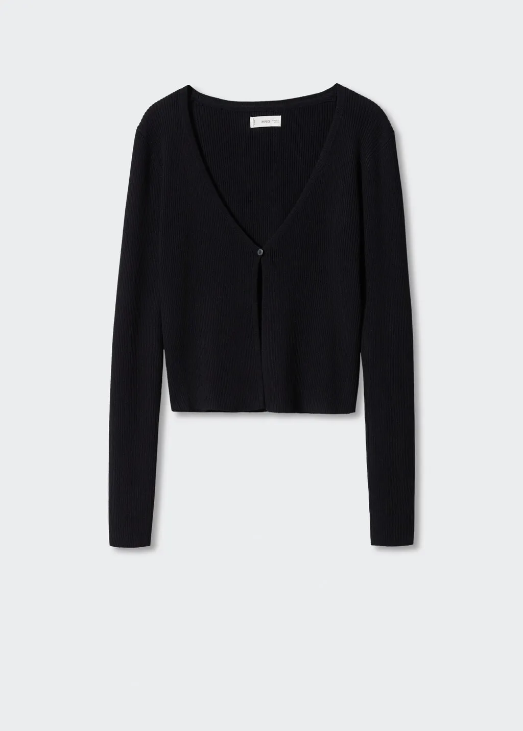 Buttoned cardigan with ribbed trim