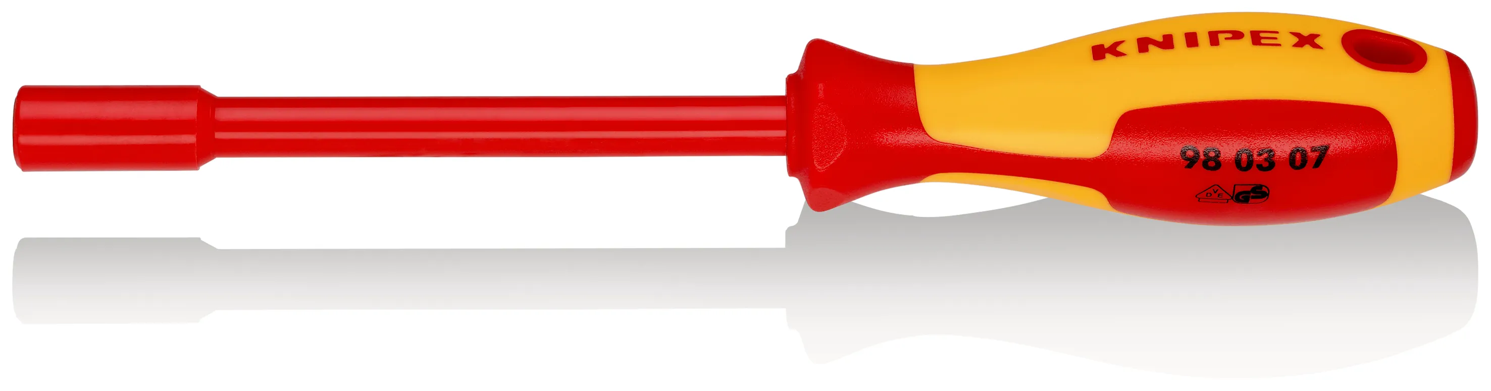 Cacciavite a bussola Esagonale Knipex, punta da 7 mm, L. tot 237 mm, VDE/1000V