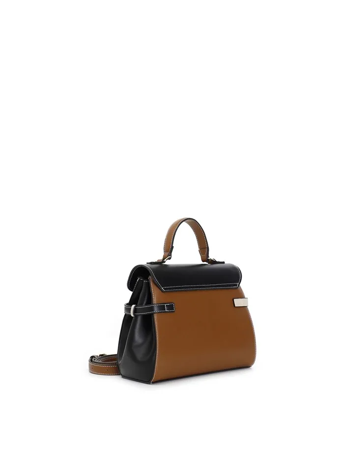 CAFENOIR  BORSA A MANO TB0704 NERO/CUOIO