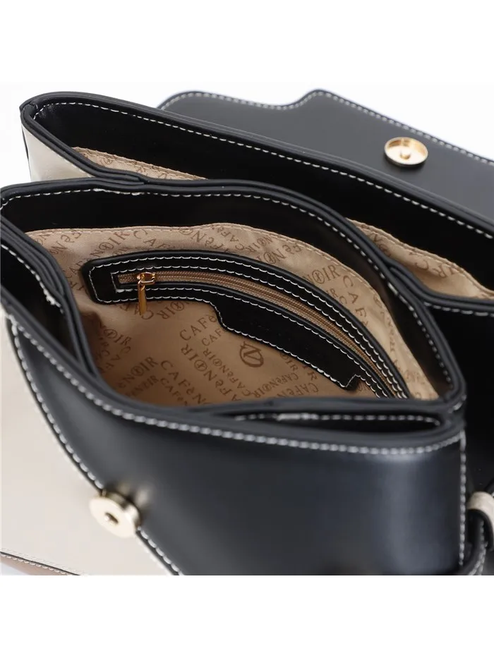 CAFENOIR  BORSA A MANO TB0704 NERO/CUOIO
