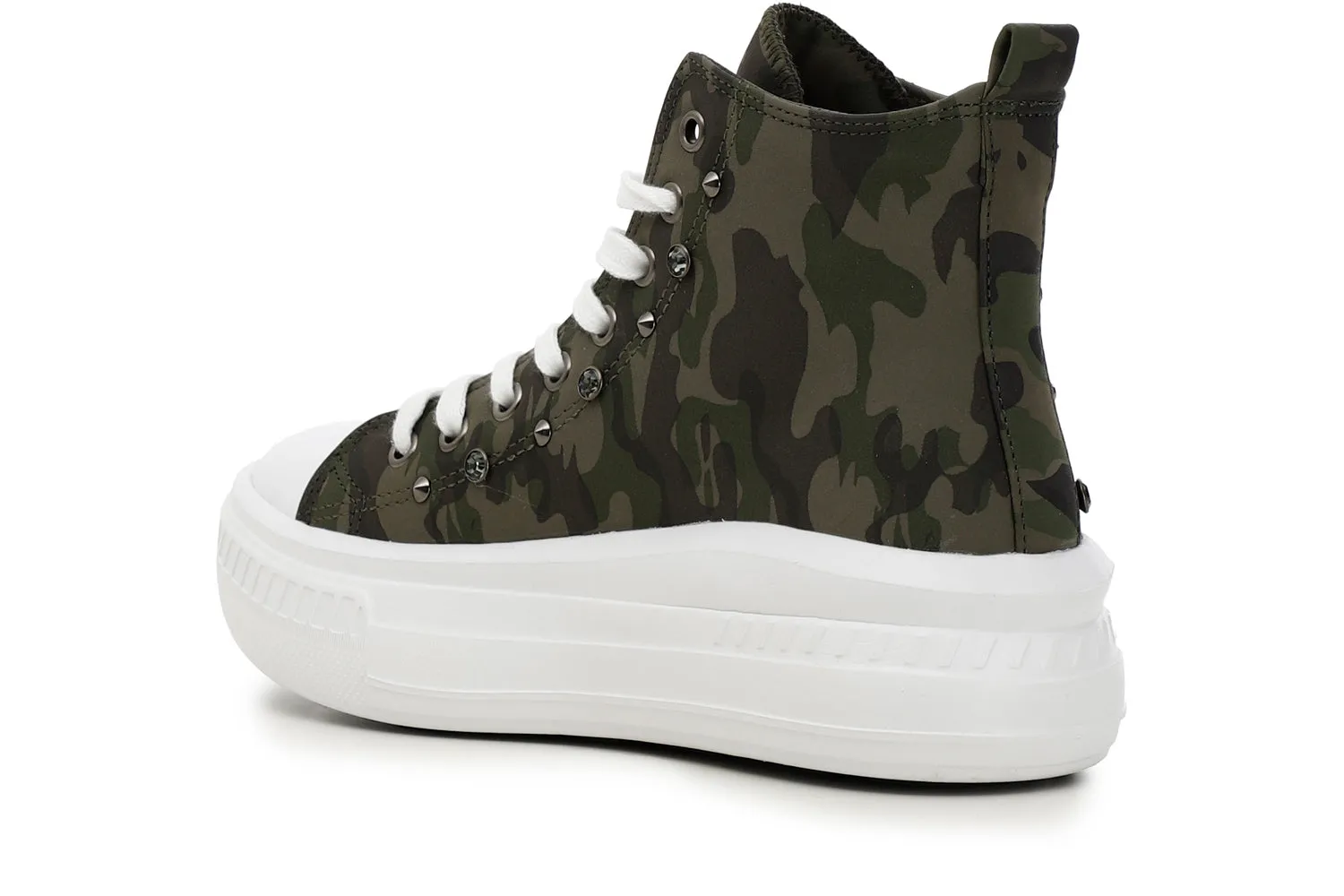 CafèNoir women's sneakers - Camouflage fabric lace-up