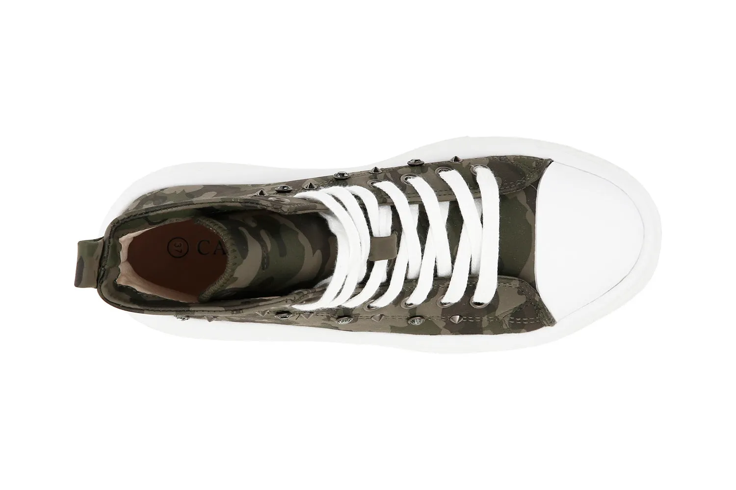 CafèNoir women's sneakers - Camouflage fabric lace-up