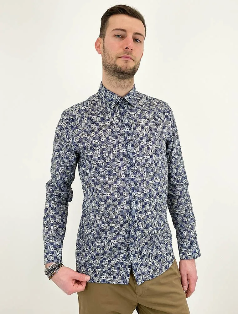 Camicia Manica Lunga Sseinse - Bianco Blu