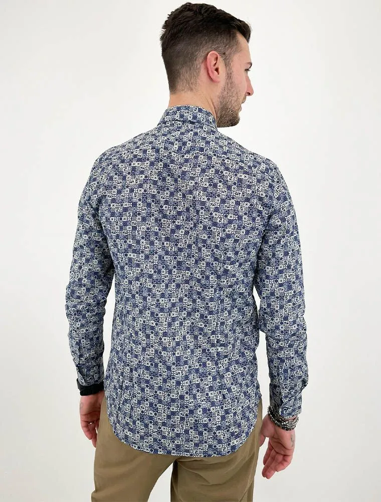 Camicia Manica Lunga Sseinse - Bianco Blu