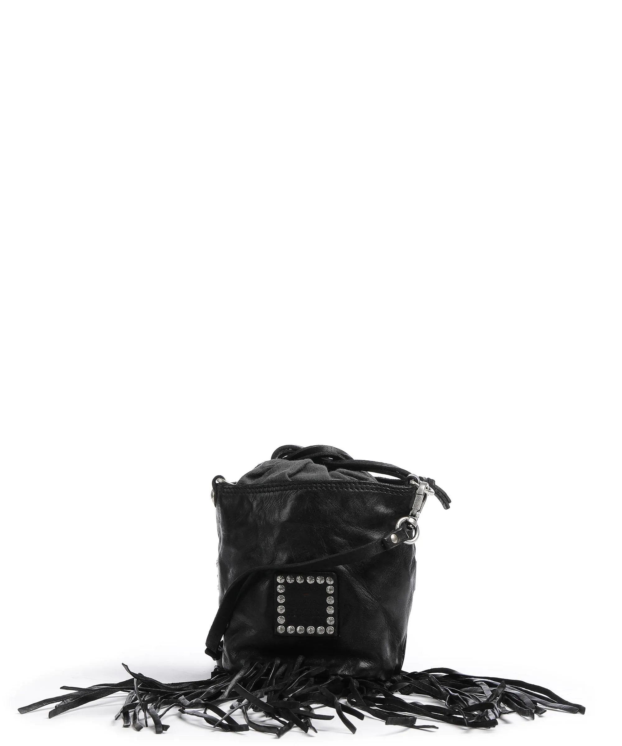 Campomaggi Prestige Black Tumbled Calfskin Bucket Bag