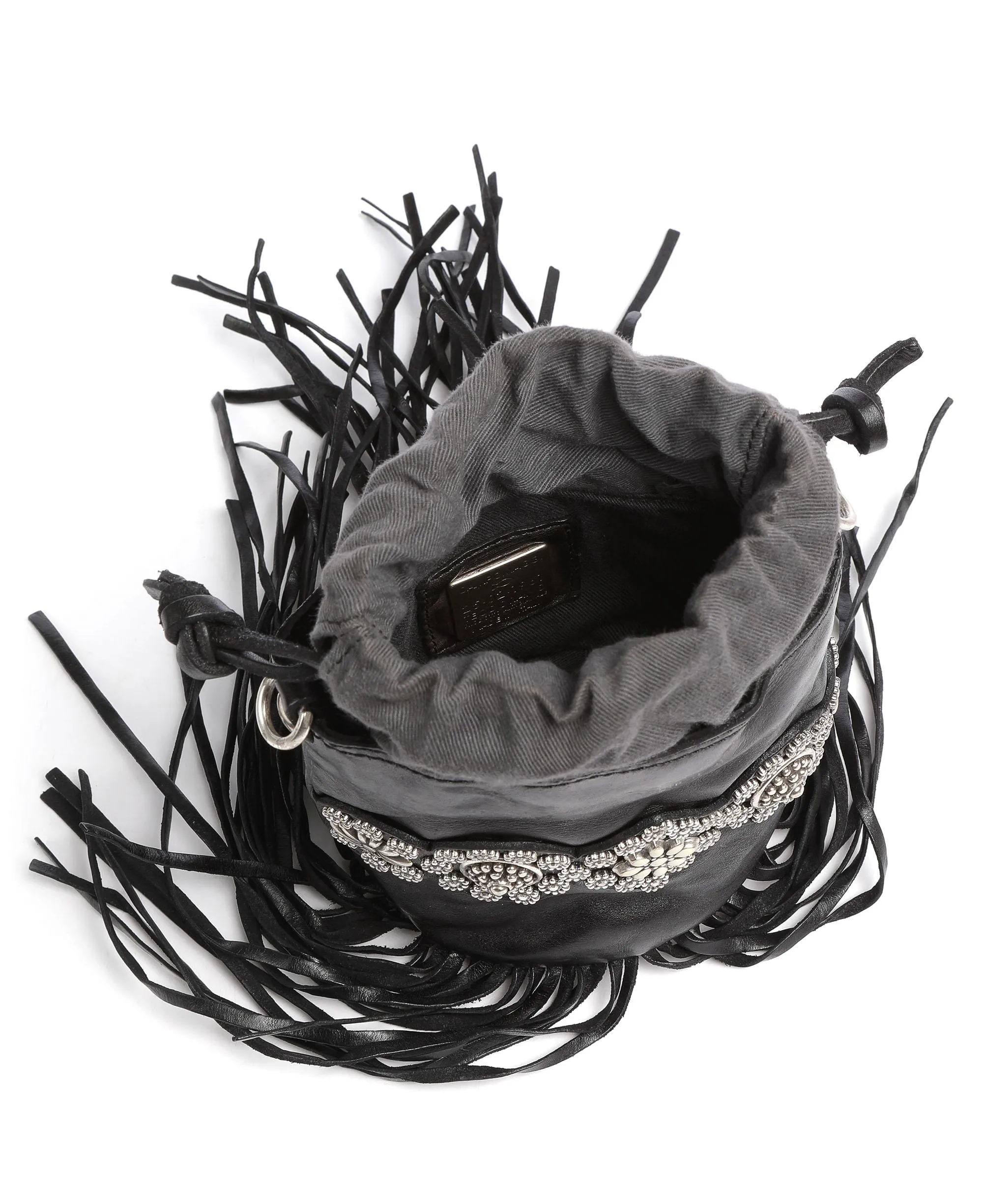 Campomaggi Prestige Black Tumbled Calfskin Bucket Bag