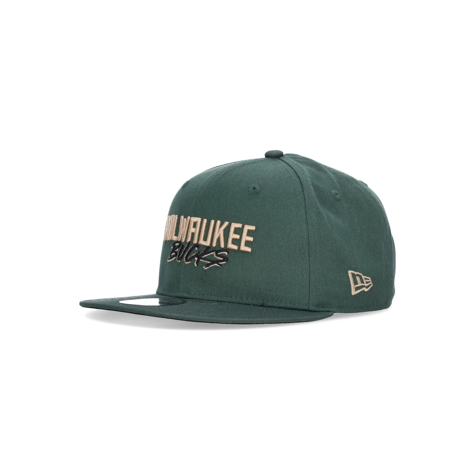 Cappellino Visiera Piatta Uomo Nba Script Team 950 Milbuc Mid Pro Green