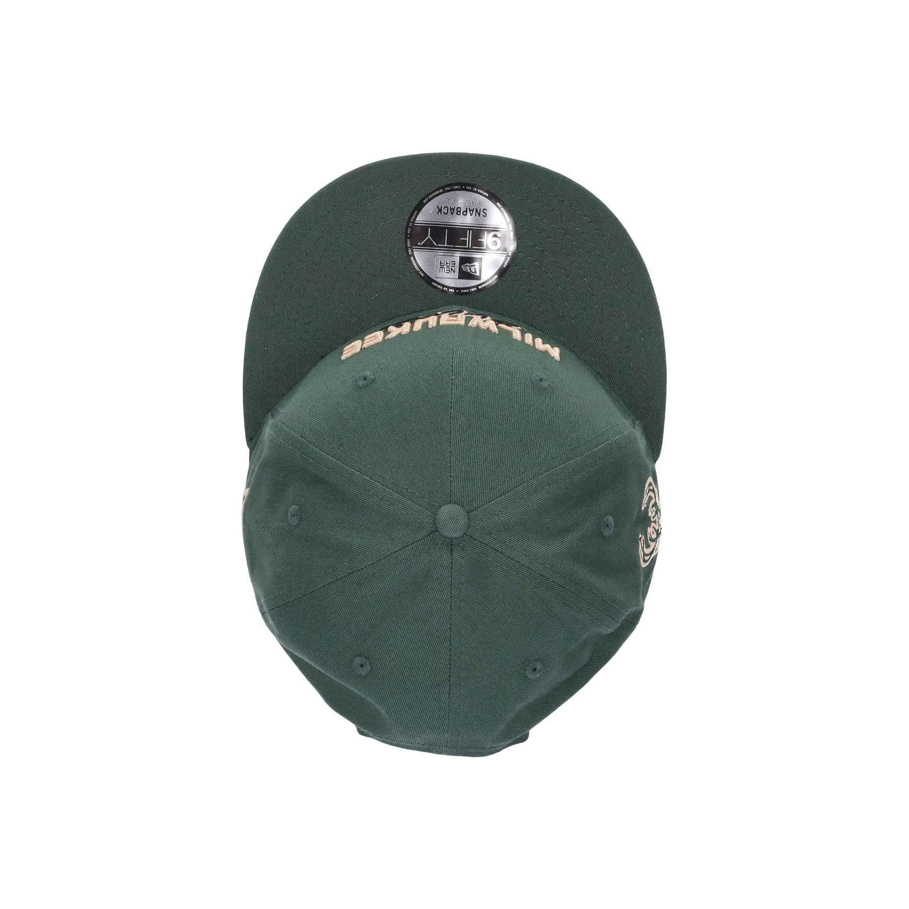 Cappellino Visiera Piatta Uomo Nba Script Team 950 Milbuc Mid Pro Green